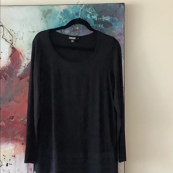 DKNY Black Sequin bottom dress size L - Picture 11 of 12